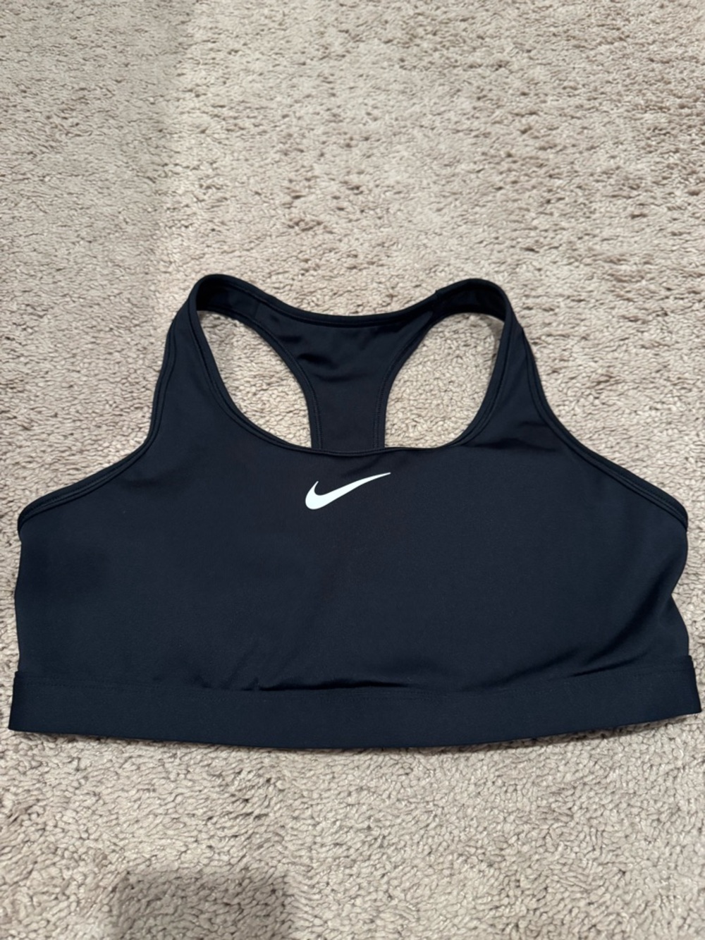 Nike Black Sports Bra Racerback Size Large Pre-Owned Excellent Condition - Picture 4 of 6